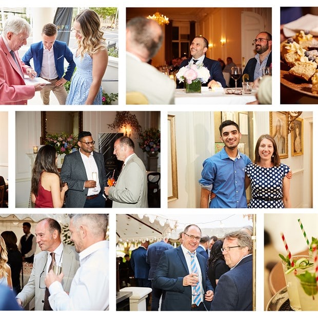 Collage of photos from MPW Alumni Network launch event